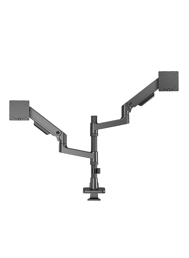 سكيل تك SH81 C024P ذراع شاشة مزدوج عالي التحمل مثبت على عمود، مزود بنابض غاز، مناسب للشاشات من 17 إلى 49 بوصة، ومتوافق مع معايير VESA 100x100، وسعة تحميل 20 كجم - أسود - Image 5